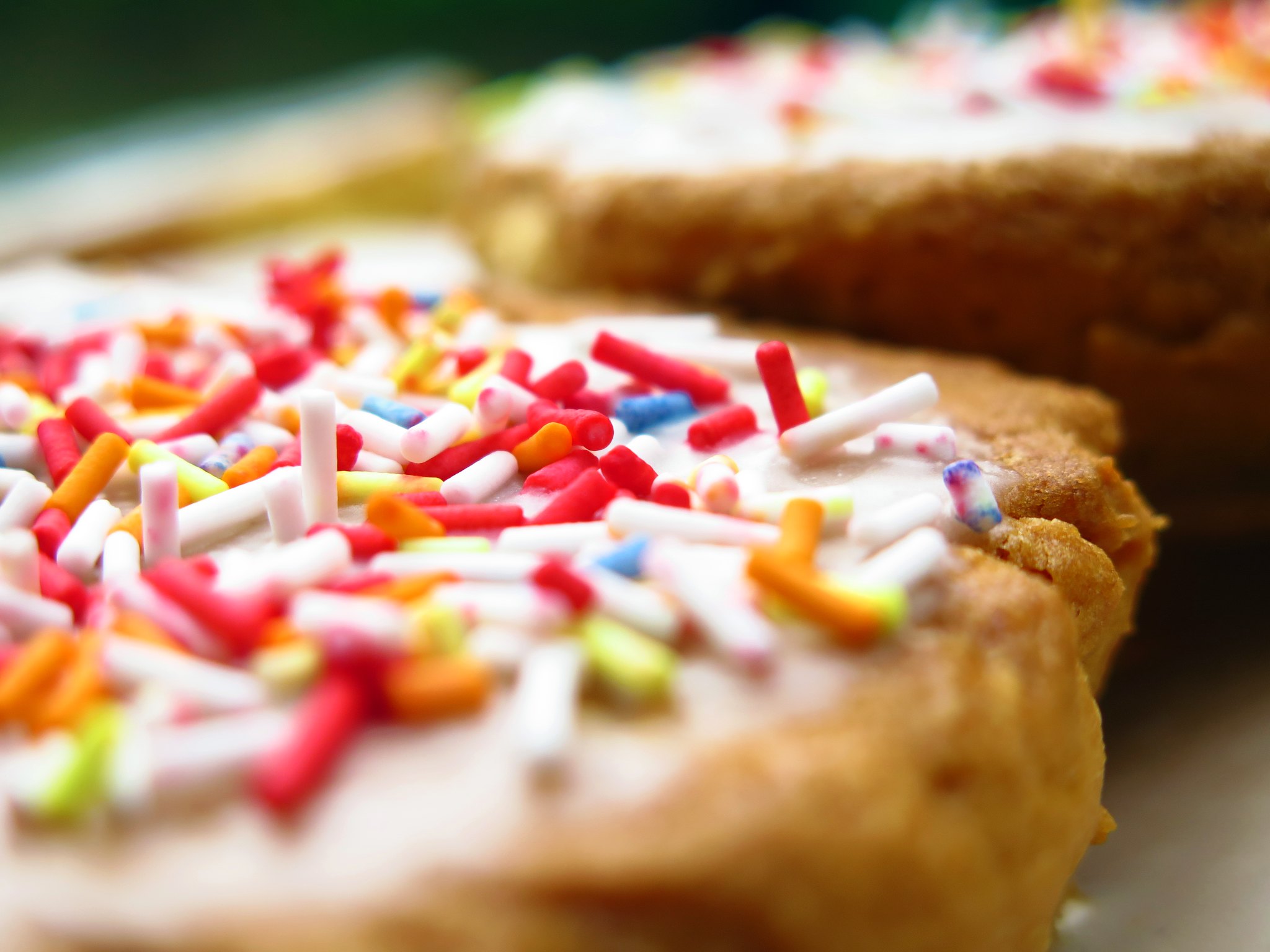 macro-picture of a sweet cake